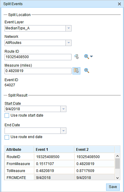 Splitting events process flow Splitting events process flow